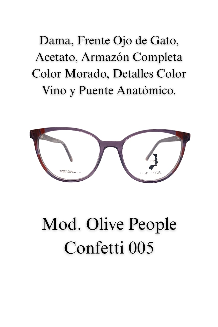 Tu Lente con Tu Graduación. Dama OLIVE CONFETI