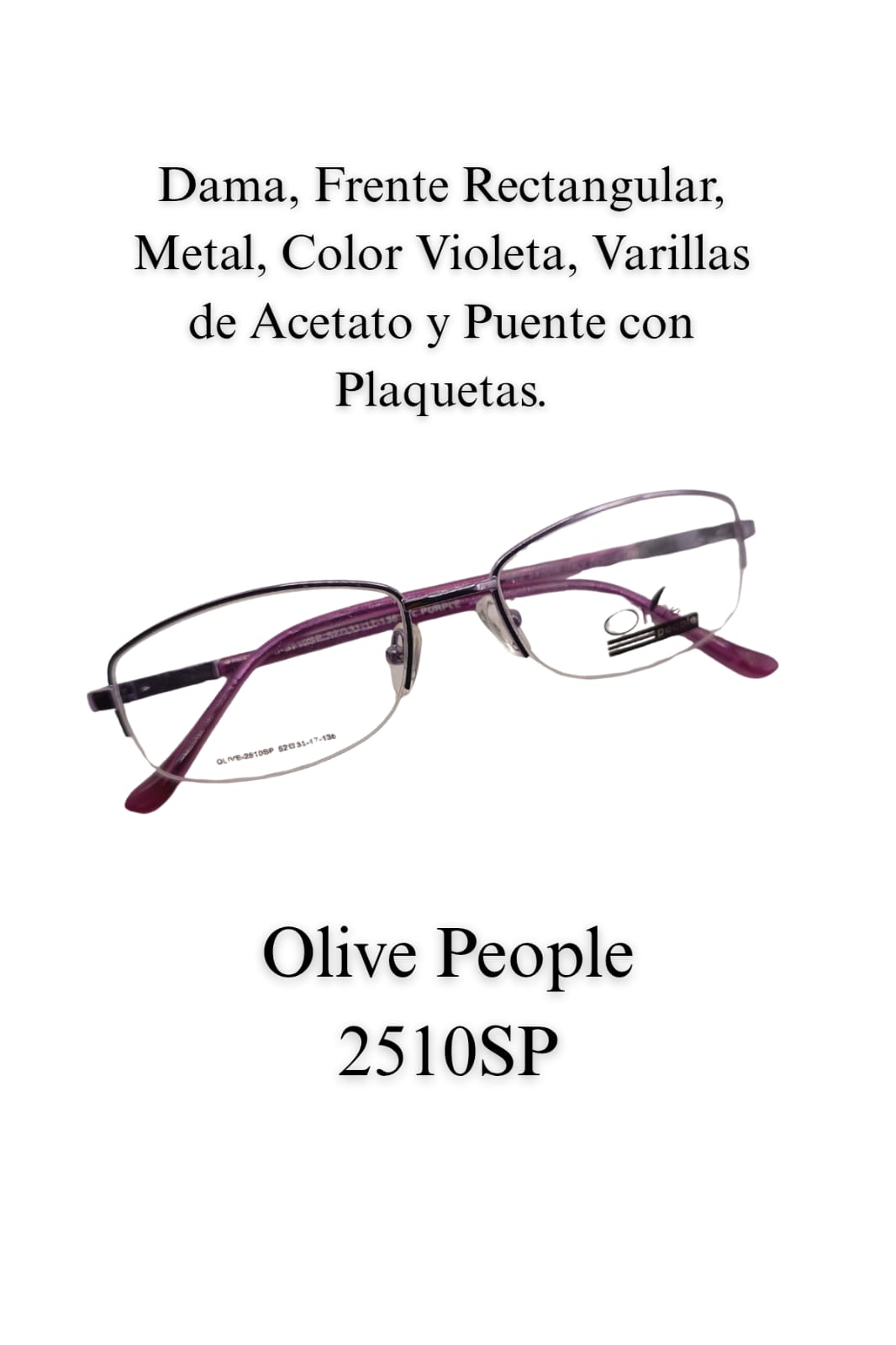 Tu Lente con Tu Graduación. Dama OLIVE 2510