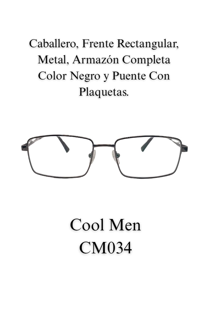 Cómodidad Nasal y durabilidad. Lente Caballero COOL MEN 034