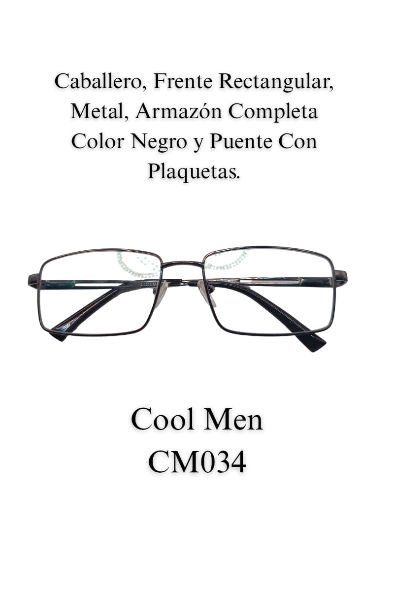 Cómodidad Nasal y durabilidad. Lente Caballero COOL MEN 034