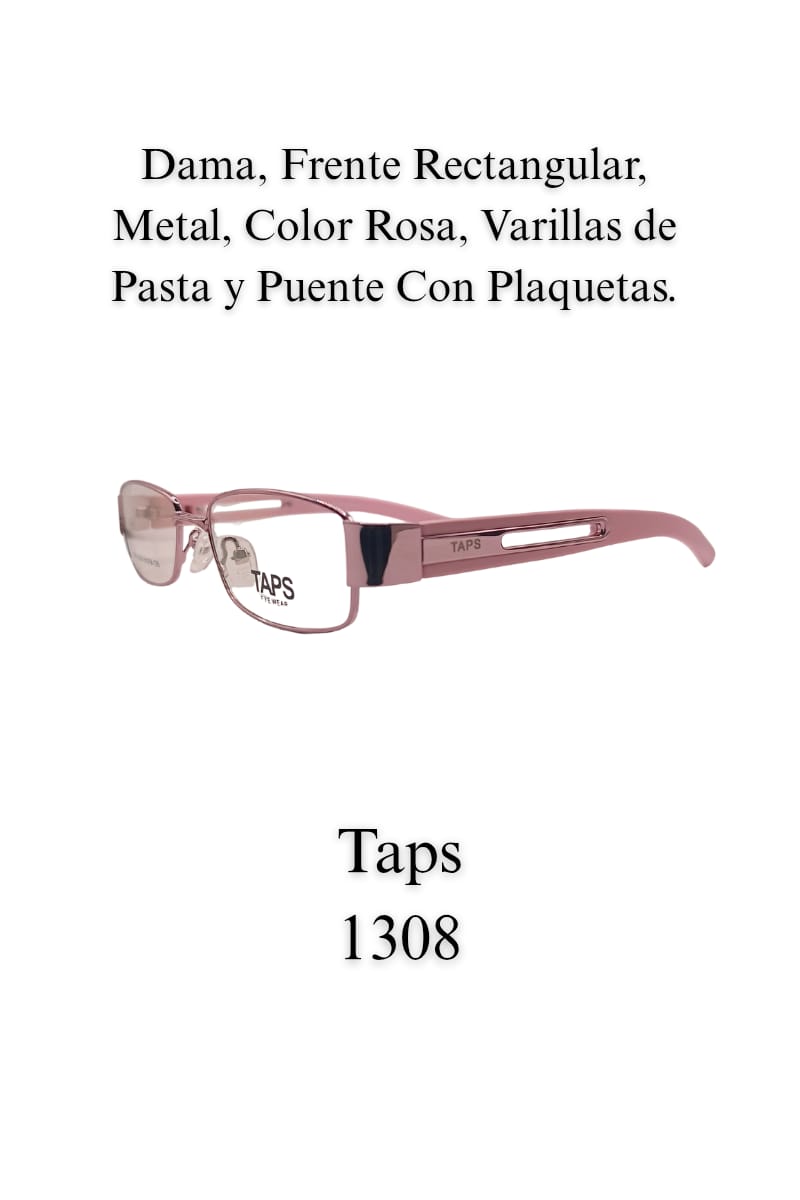 Bonito Lente Rosa, Estético Dama TAPS 1308