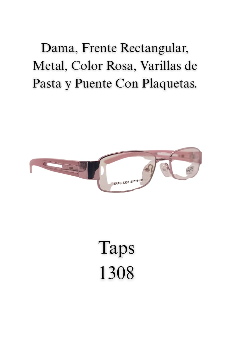 Bonito Lente Rosa, Estético Dama TAPS 1308