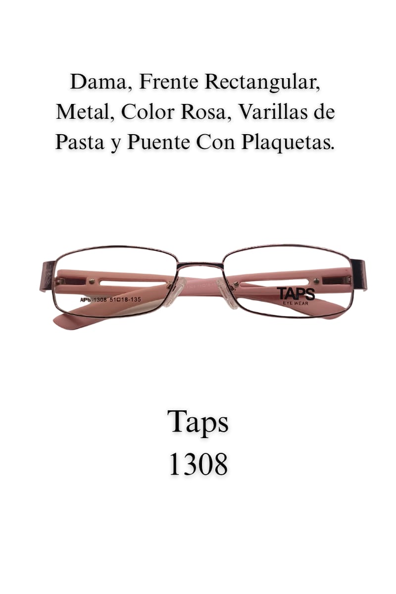 Bonito Lente Rosa, Estético Dama TAPS 1308