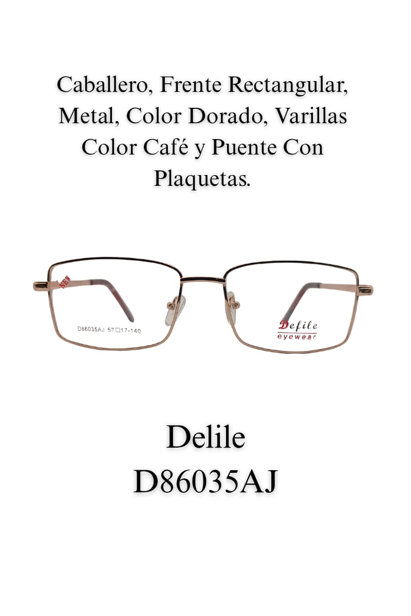 Ligero, Resistente, Calidad, Lente Caballero DELILE D86