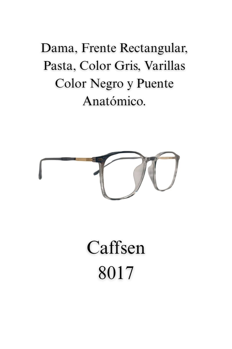 Elegante, Gris, Discreto, Comodo. Dama. Lente, CAFFSEN 8017