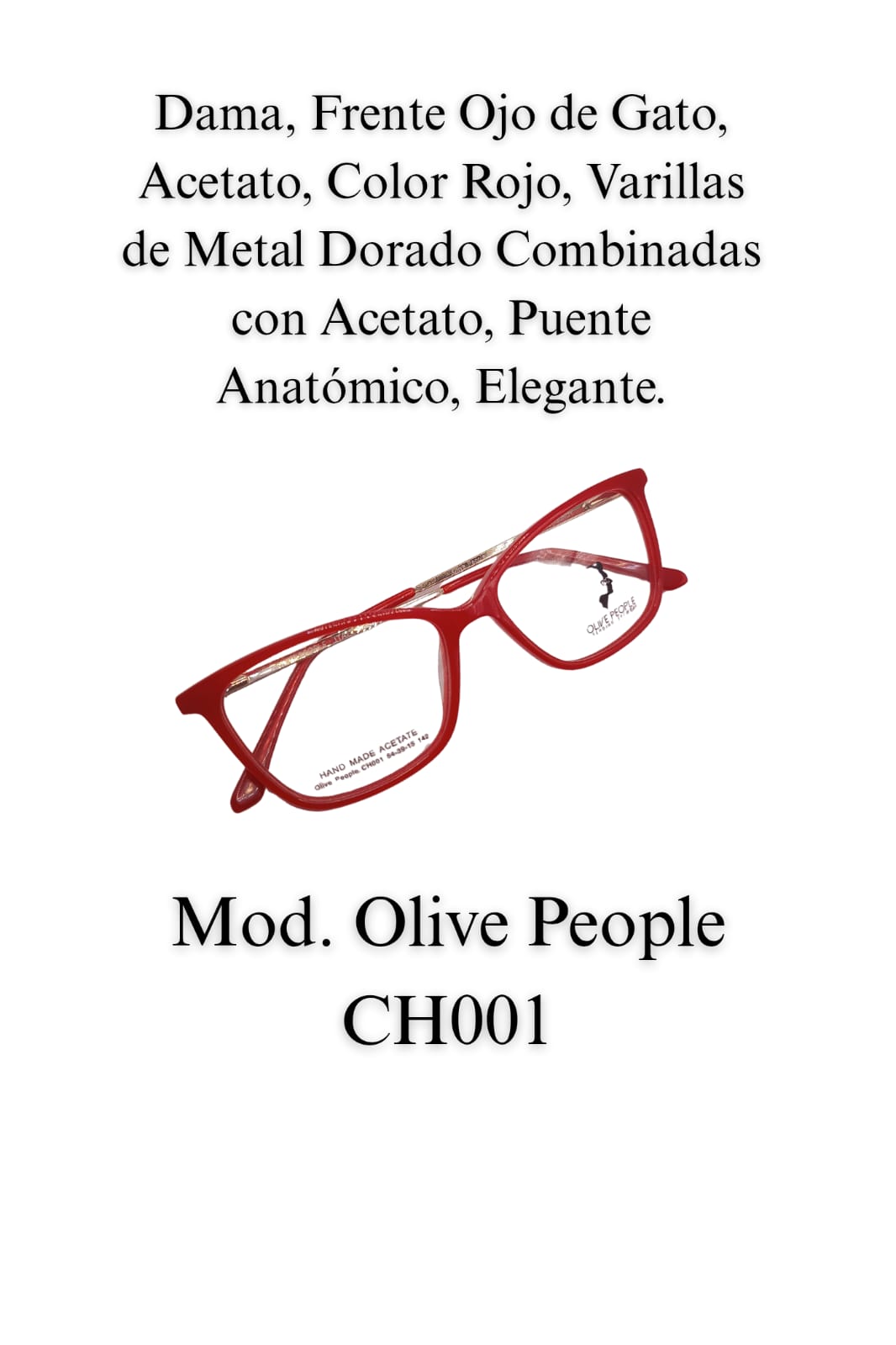 Tu Lente con Tu Graduación.  Dama OLIVE CH001