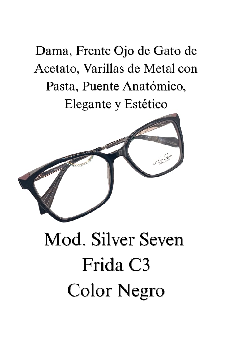 Lente  exquisito y elegante. Dama SILVER SEVEN