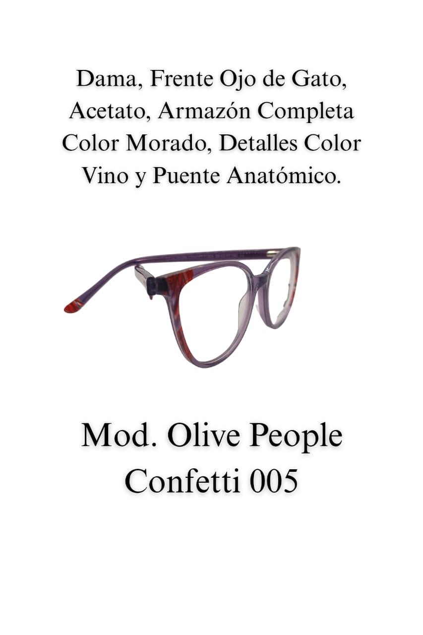 Tu Lente con Tu Graduación.   Dama OLIVE CONFETI