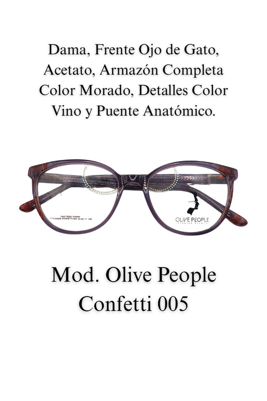 Tu Lente con Tu Graduación.   Dama OLIVE CONFETI