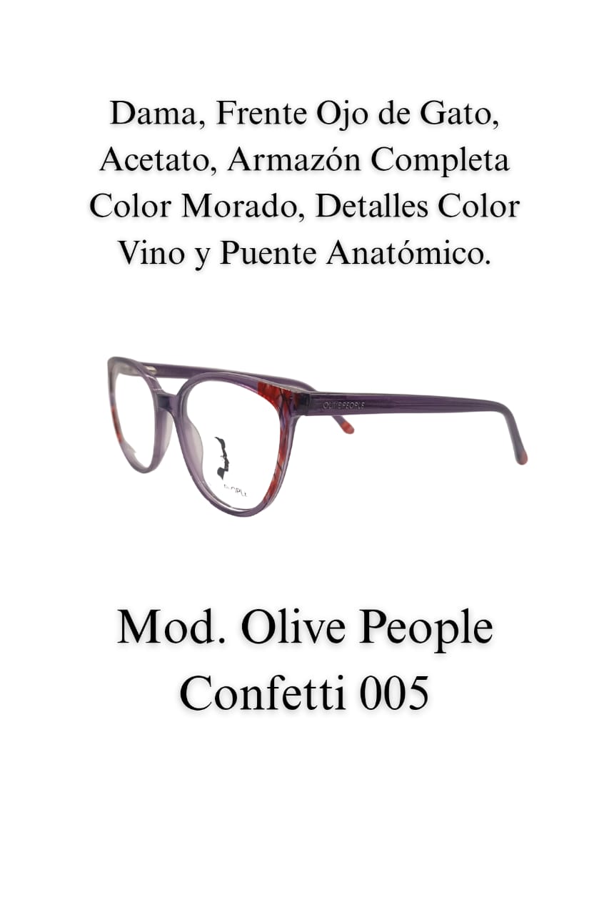 Tu Lente con Tu Graduación.   Dama OLIVE CONFETI
