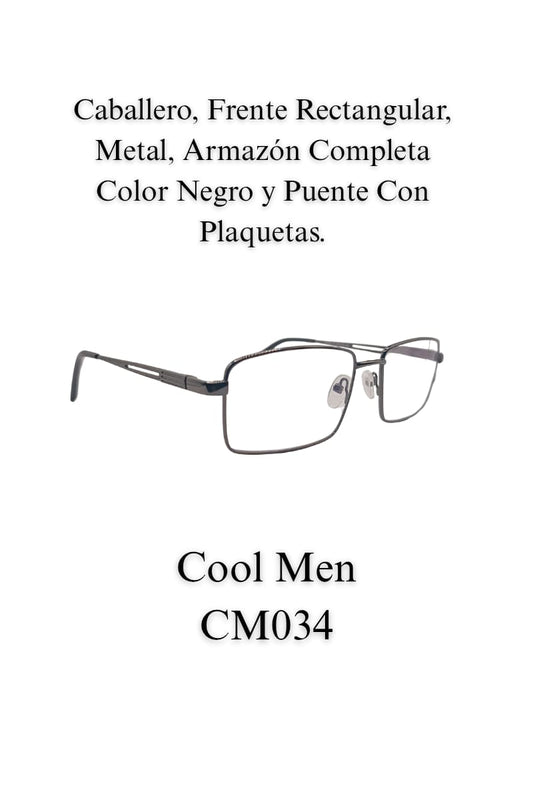Cómodidad Nasal y durabilidad. Lente  Caballero COOL MEN 034